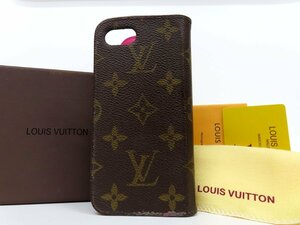 ◆美品◆LOUIS VUITTON ルイ・ヴィトン◆モノグラム フォリオ◆PVC◆スマホケース◆ブラウン ピンク◆iPhone◆A4426