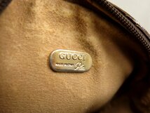 ●超美品●GUCCI オールド グッチ●グッチプラス●ロゴ型押し●PVC カーフ レザー●ショルダー バッグ●ブラウン ベージュ●G金具●Js45290_画像8