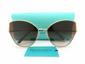 ◆未使用 保管品◆Tiffany&Co. ティファニー◆TF3072◆べっ甲調◆サングラス◆ブラウン ブルー◆ブラウングラデーションレンズ◆A4449