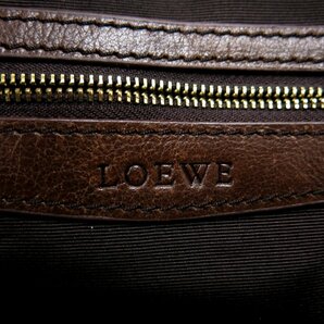 ●超美品●LOEWE ロエベ●アマソナ●アナグラム●オイル ヌメ革●ハンド バッグ●ブラウン●G金具●腕掛け●B5 収納●書類 かばん●Js45348の画像9