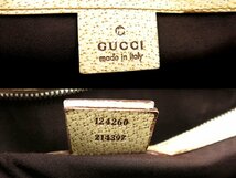 ●超美品●GUCCI グッチ●GGキャンバス エナメル パテント レザー 本革●トート バッグ●ベージュ アイボリー●G金具●B5 収納●Js45394_画像7