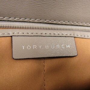 ●超美品●TORY BURCH トリーバーチ●ロビンソン●カーフ レザー 本革●ショルダー トート バッグ●ライトグレー●SV金具●A4●Js45337の画像8