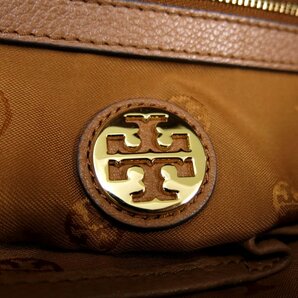 ●超美品●TORY BURCH トリーバーチ●ティア●タッセル●カーフ レザー 本革●ハンド バッグ●ブラウン●G金具●腕掛け●B5 書類●Js45354の画像7