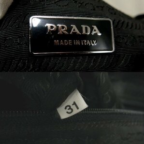 ●超美品●PRADA プラダ●三角ロゴプレート●ポコノ ナイロン カーフ レザー 本革●リュックサック●黒●SV金具●B5 収納 かばん●Js45399の画像8