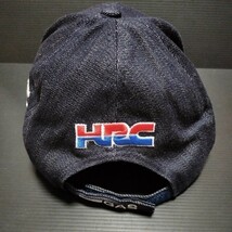 ● GAS HONDA「HRC　キャップ」刺繍 帽子　デニム　ホンダ_画像6