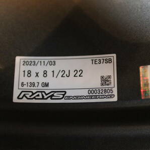 【送料無料】【新品未使用】【レイズホイール】RAYS VOLKRACING TE37SB 18インチ 8.5J +22 6/139.7 ガンメタの画像3