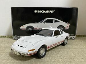 1円スタート！ 1/18 MINICHAMPS ミニチャンプス オペル1900GT オペルGT 白 希少カラー OPEL GT ダイキャスト製