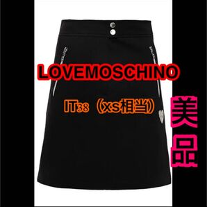 【LOVE MOSCHINO 】アップリケ付き/ミニスカート