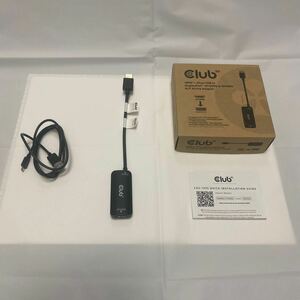 Club3D HDMI オス to DisplayPort メス 4K120Hz 8K30Hz アクティブ アダプタ Micro USB給電付き