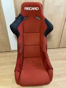 美品RECARO SPG！FIA RED/BLACK！刺繍入り純正OPバックカバーや右肩ショルダー＋左右サイドカバー付！割れヒビがた付き等一切なし！