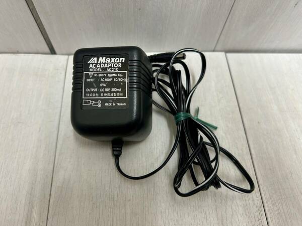 送料無料 ★ Maxon マクソン ACアダプター AC210 DC10V 200mA テスター確認済 OD-820 over drive pro SD-9 Sonic Distortion エフェクター