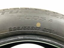 ☆1円スタート☆ 225/55R17 ブリヂストン TURANZA T005A 夏 2本 225/55/17 タイヤ_画像3