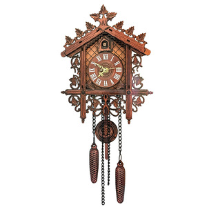 大人気新入荷 2色 ヴィンテージ 木製 壁 鳩時計 スイング 振り子 木製 工芸品 装飾 ホーム レストラン リビングルーム 家 装飾