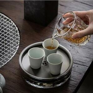 大人気 茶器耐熱硝子 茶盤 茶こぼし ガラス 建水 けんすい 水盂 茶承 トレイ トレー 煎茶 中国茶 台湾茶 中国茶器 茶道具食器の画像5