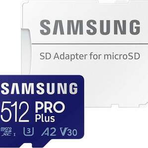 ★正規品保証★Samsung microSDカード PROPlus 512GB UHS-I Class10 A2 V30 4K対応 アダプタ付の画像1