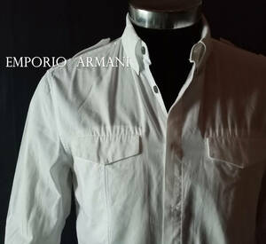 国内正規品 エンポリオアルマーニジーンズの薄手長袖シャツM 白色