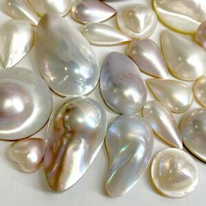 変形!!400ct［マベパールおまとめ］m 重量約80.0g 12.0-29.0mm pearl パール 半円真珠 ジュエリー jewelry パーツ parts 裸石 宝石 ④