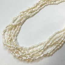 ［淡水パールネックレス5点おまとめ］a 重量約269.0g 真珠 オーバル ケシ 大ぶり ロング necklace accessory jewelry silver DA0_画像6