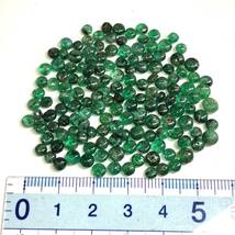 ［エメラルドアクセサリーパーツおまとめ］m 重量約10.0g 約3.5~5.0mm ルース 裸石 宝石 ジュエリー emerald 丸 両穴 necklace CE0_画像7