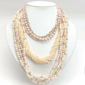 TASAKI入り「淡水パールネックレスおまとめ」m 約222g 真珠 ケシ バロック ベビー pearl Pearl necklace jewelry silver DA0