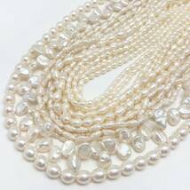 「淡水パールネックレスおまとめ」m 約338g 真珠 ケシ バロック ベビー pearl Pearl necklace jewelry silver DA0_画像3