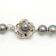 「アコヤ本真珠ネックレス」m 約30g 約42cm 6.5-7mm珠 pearl パール jewelry necklace ジュエリー _画像4