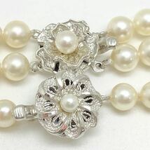 「アコヤ本真珠ネックレスおまとめ」m約82g 約6-7mmパール pearl necklace accessory jewelry silver EA5_画像5