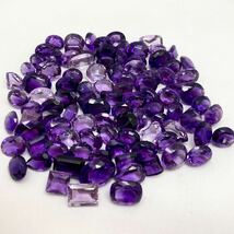 「アメジストルースおまとめ］m 重量約60g 300ct ルース 裸石 宝石 ジュエリー jewelry amethyst parts 紫水晶 _画像2