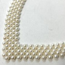 チョーカー有!!［淡水パールネックレス5点おまとめ］a 重量約288g 真珠 オーバル ケシ ロング necklace accessory jewelry silver DA0_画像7