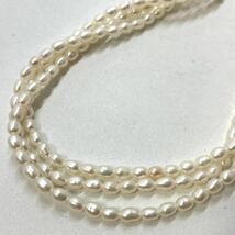 チョーカー有!!［淡水パールネックレス5点おまとめ］a 重量約288g 真珠 オーバル ケシ ロング necklace accessory jewelry silver DA0_画像6