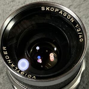 珍品 Voigtlander SKOPAGON 40mm F2 デッケルマウント DKL Nikon Fマウントアダプター付きの画像4