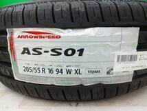 60 70 80系 ヴォクシー 等 ARROWSPEED S01 205/55R16 新品 タイヤ 中古 アルミ 4本セット 16インチ アルミセット ホイールセット ノア_画像2