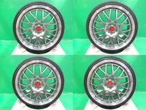 中古タイヤホイールSET アネーロコラソン シュパーヴ 19インチ 7.5J +48 5H PCD100 GM/P HF 215/35R19 4本 プリウス カローラ_画像2