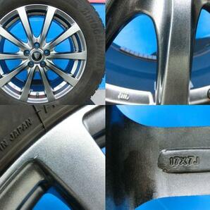 XV 225/60R17 2022年製 深溝 5H100 中古 スタッドレス ホイール 4本 SET ブリヂストン DM-V3 + マナレイ G10 17インチ 7J 岡崎の画像3