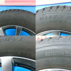 XV 225/60R17 2022年製 深溝 5H100 中古 スタッドレス ホイール 4本 SET ブリヂストン DM-V3 + マナレイ G10 17インチ 7J 岡崎の画像6