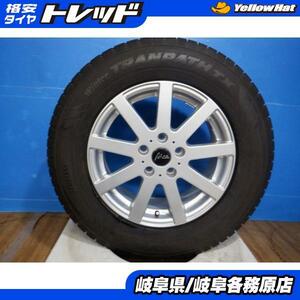 中古スタッドレス4本 D5 エクリプスクロス アウトランダー クル－ガー 17x7J+38 5H114.3 + トーヨー winter トランパスTX 215/70R16