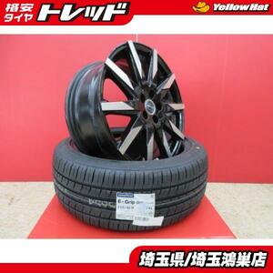 共豊 SMACK 17x7J+48 5H-100 中古4本＆GY EG01 215/45R17 新品4本セット 30～50系 プリウス カローラツーリング インプレッサ 等に 鴻巣