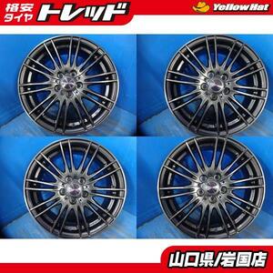 送料無料 中古アルミホイール 4本セット ウエッズ VELVA 16インチ 6.5J IS47 5H100 スタッドレス用にもおすすめ ヴェルファイア アルファー