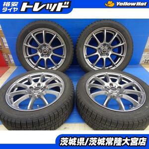 中古 スタッドレスセット 19年製 ナンカン CORSAFA ESSN-1 215/50R17 A-TECH シュナイダー 17インチ 7J +53 5H114.3 レヴォーグ等に