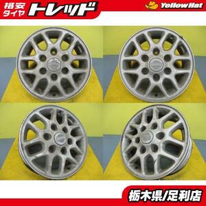 中古 4本 日産 E50 エルグランド 純正 アルミホイール 15インチ 6J ET35 6H-139.7 ハブ径100mm 初代 NISSAN ELGRAND ニッサン 足利