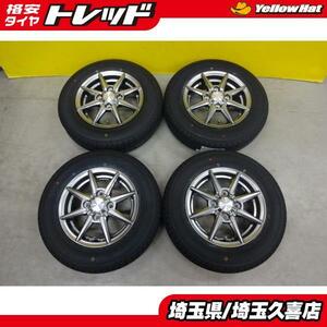 軽トラ 軽バン ヨコハマ SUPER VAN 356 145/80R12 80/78 N LT ヒューマンライン HS08 4J +42 4H100 車検対応 エブリィ バモス ハイゼット