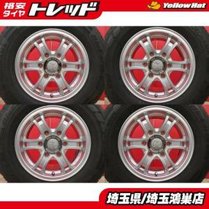 Weds KEELER ADVENTURE 15x5.5J+42 6H-139.7＆YH BluEarthVAN RY55 195/80R15 23年製造 中古4本セット E25～26 キャラバン NV350 等に 鴻巣