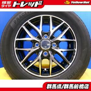 N-BOX ムーヴ スペーシア VENES FS01 ヴェネス 4J-13+45 100ブラポリ プラクティバBP01 145/80R13 新品ホイール中古タイヤセット 前橋