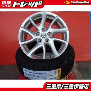 送料無料 205/50R17 ピレリ POWERGY マツダ プレマシー純正 17インチ 6.5J +52 5H114 新品 サマータイヤ 中古 ホイール 伊勢