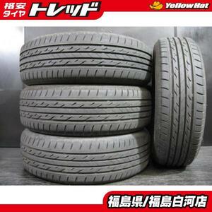 中古 185/65R14 4本 夏 タイヤ ブリヂストン エコピア ネクストリー サマー 単品 低燃費 エコタイヤ モビリオ カローラ サニー 白河