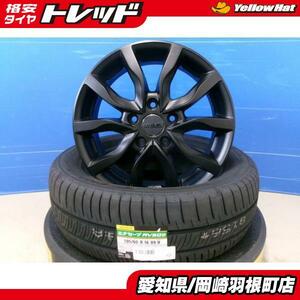 セレナ 中古 アルミ MAK 16インチ 5H114.3 + 新品 夏タイヤ ダンロップ 195/60R16 ランディ ラフェスタ ミニバン RV 岡崎