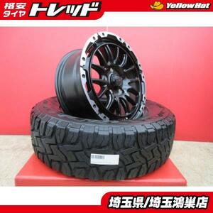 VENES SUV M7 16x7J+42 5H-114.3 新品4本＆TOYO OPENCOUNTRY R/T 215/70R16 中古4本セット デリカD:5 アウトランダー エレメント 等に 鴻巣