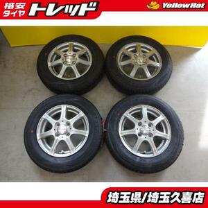 モコ アルト 新品夏タイヤ 145/80R13 2023年製 中古アルミ 4J +43 4H100 スペーシア ワゴンR MRワゴン N-BOX タント ムーヴ 夏用セット 埼