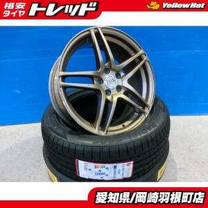 絶版 中古 ヨコハマ AVS MODEL 5 17インチ + 新品 ミネルバ 215/50R17 4本 SET ウィッシュ エクシーガ レガシィ 岡崎