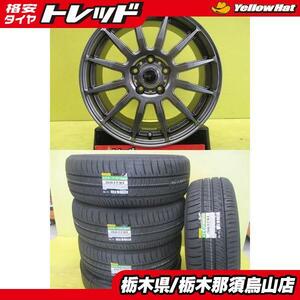 アルファード ヴェルファイア 新品ミニバンタイヤセット 225/60R17 ダンロップ RV505 2024年製 7.0J 5/114.3 +38 メタルグレー